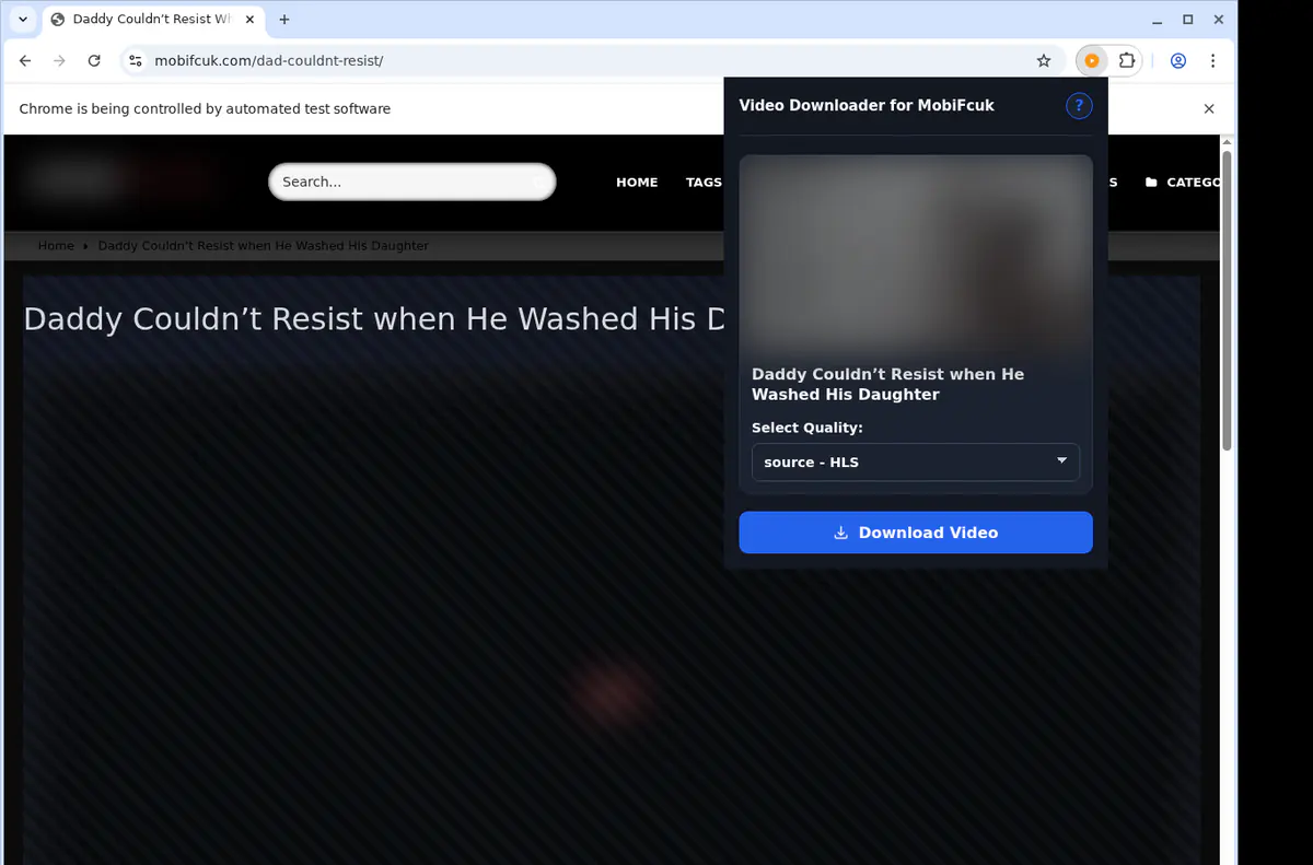 Mobifcuk Video Downloader browser extension screenshot 3